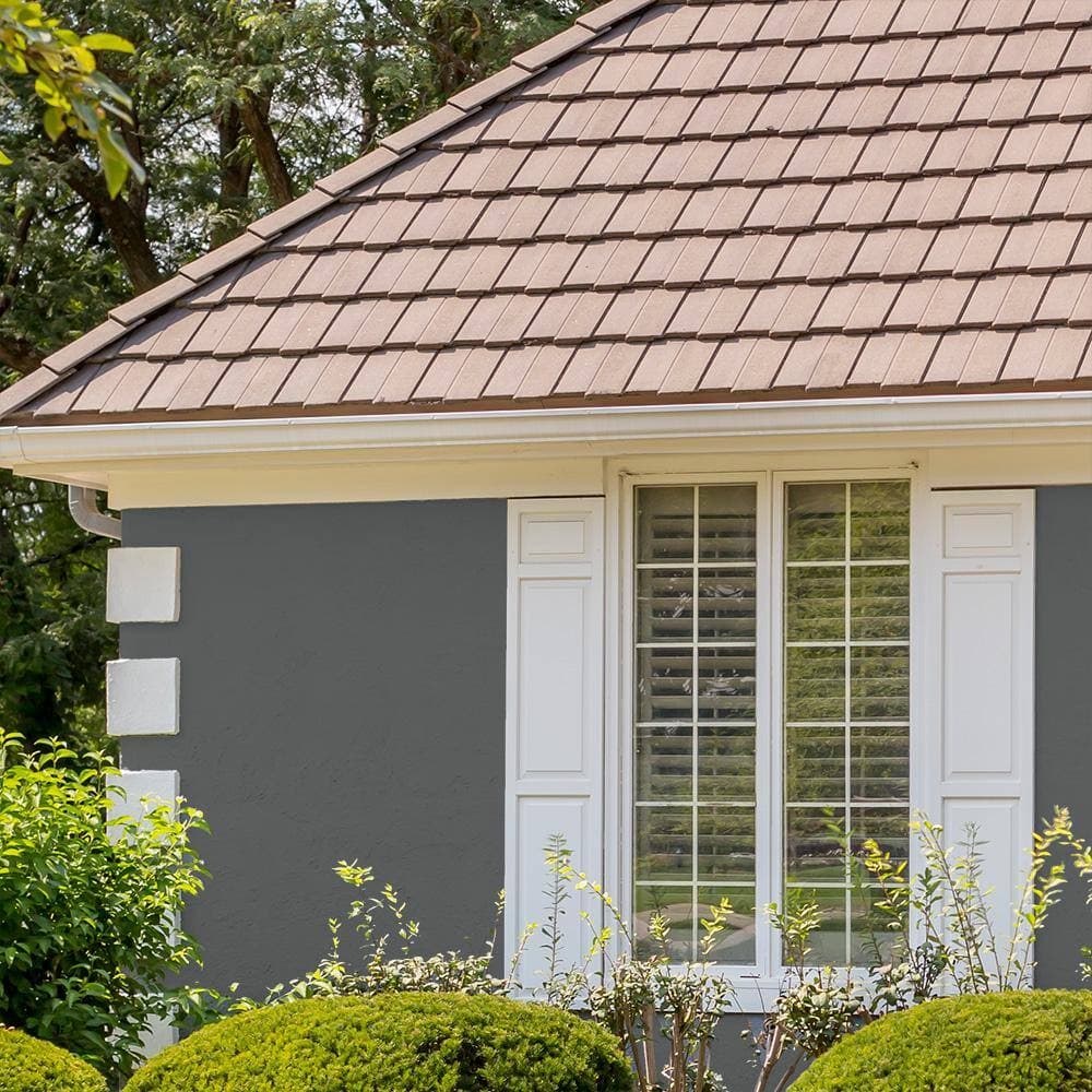 BEHR PREMIUM 5 gal. #770F-5 Dark Ash Elastomeric Masonry, Stucco and Brick Exterior Paint (4)