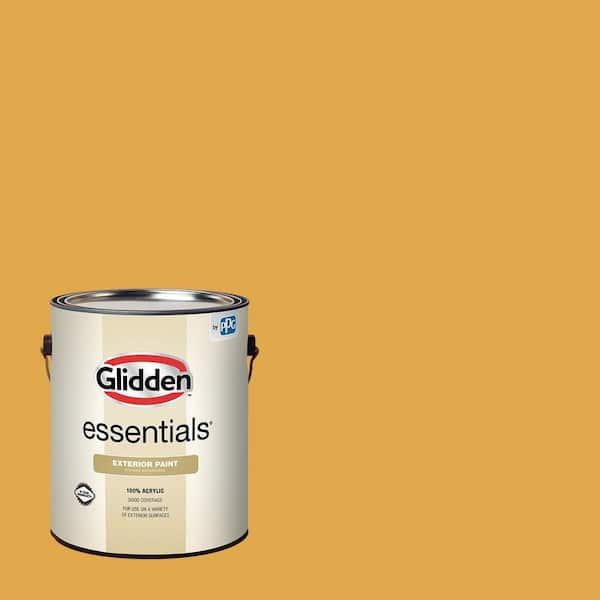 Glidden Essentials 1 gal. PPG1209-6 Brass Mesh Flat/Matte Exterior Paint (2)