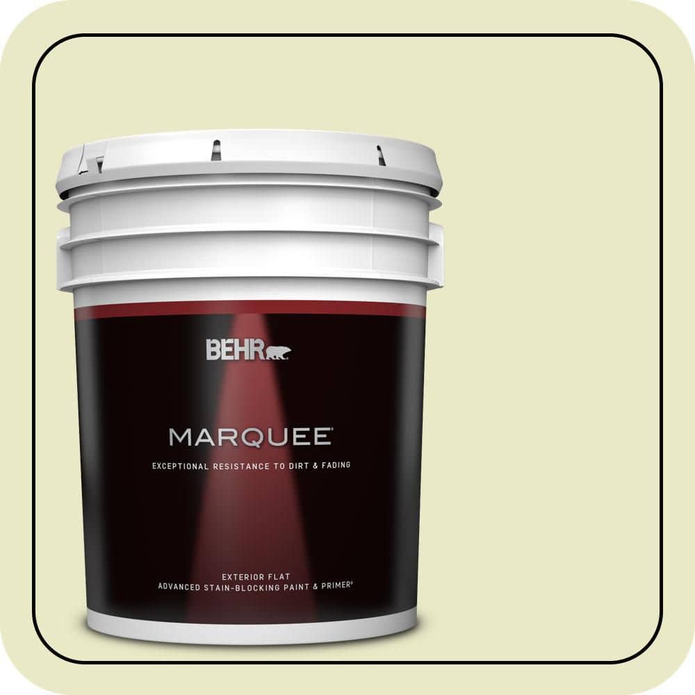 BEHR MARQUEE 5 gal. #PPU9-16 Pale Celery Flat Exterior Paint & Primer
