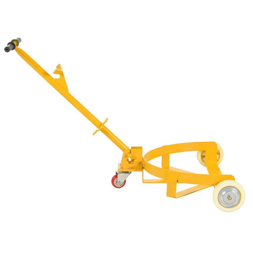 maocao hoom 55 Gallon Drum Dolly, 1200lbs Capacity with 2 Fixed PU Wheels and 1 Swivel Wheel, Oil Barrel Drum Roller Hand Cart (3)