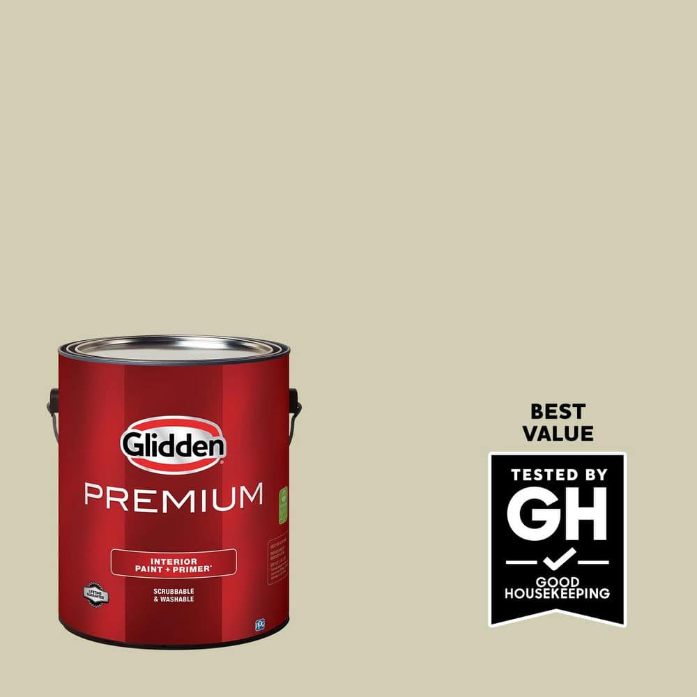 Glidden Premium 1 gal. PPG1113-2 Silver Sage Satin Interior Latex Paint (1)
