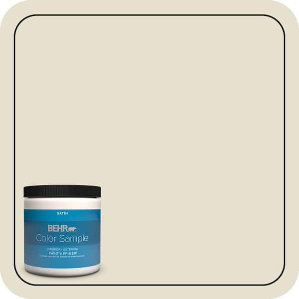 BEHR PREMIUM PLUS 8 oz. #S350-1A Cool Honeydew Satin Enamel Interior/Exterior Paint and Primer Color Sample (2)