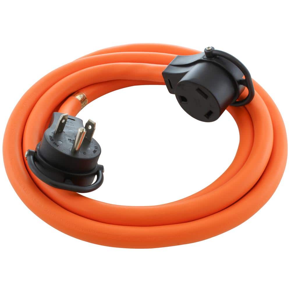 AC WORKS 10 ft. 10/3 30 Amp 125-Volt NEMA TT-30 RV Indoor/Outdoor Extension Cord with Handle in Orange (1)