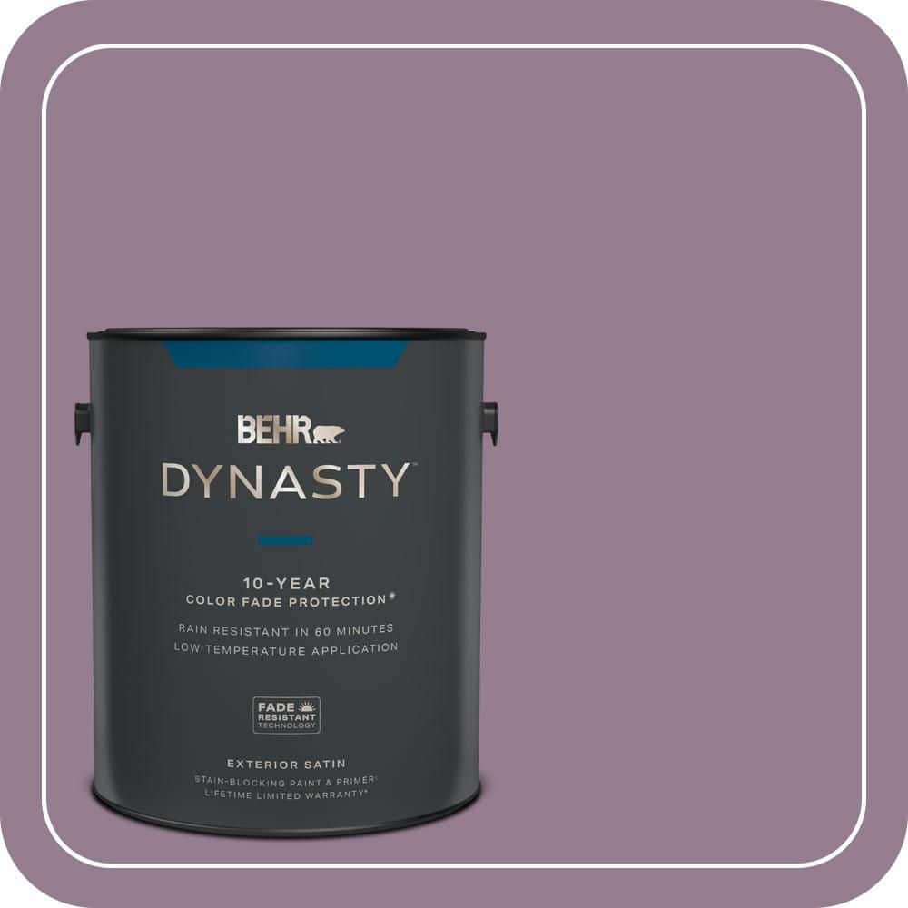BEHR DYNASTY 1 gal. #680F-5 Plum Swirl Satin Enamel Exterior Stain-Blocking Paint & Primer