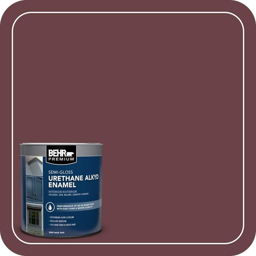 BEHR PREMIUM 1 qt. #MQ1-14 Twinberry Urethane Alkyd Semi-Gloss Enamel Interior/Exterior Paint