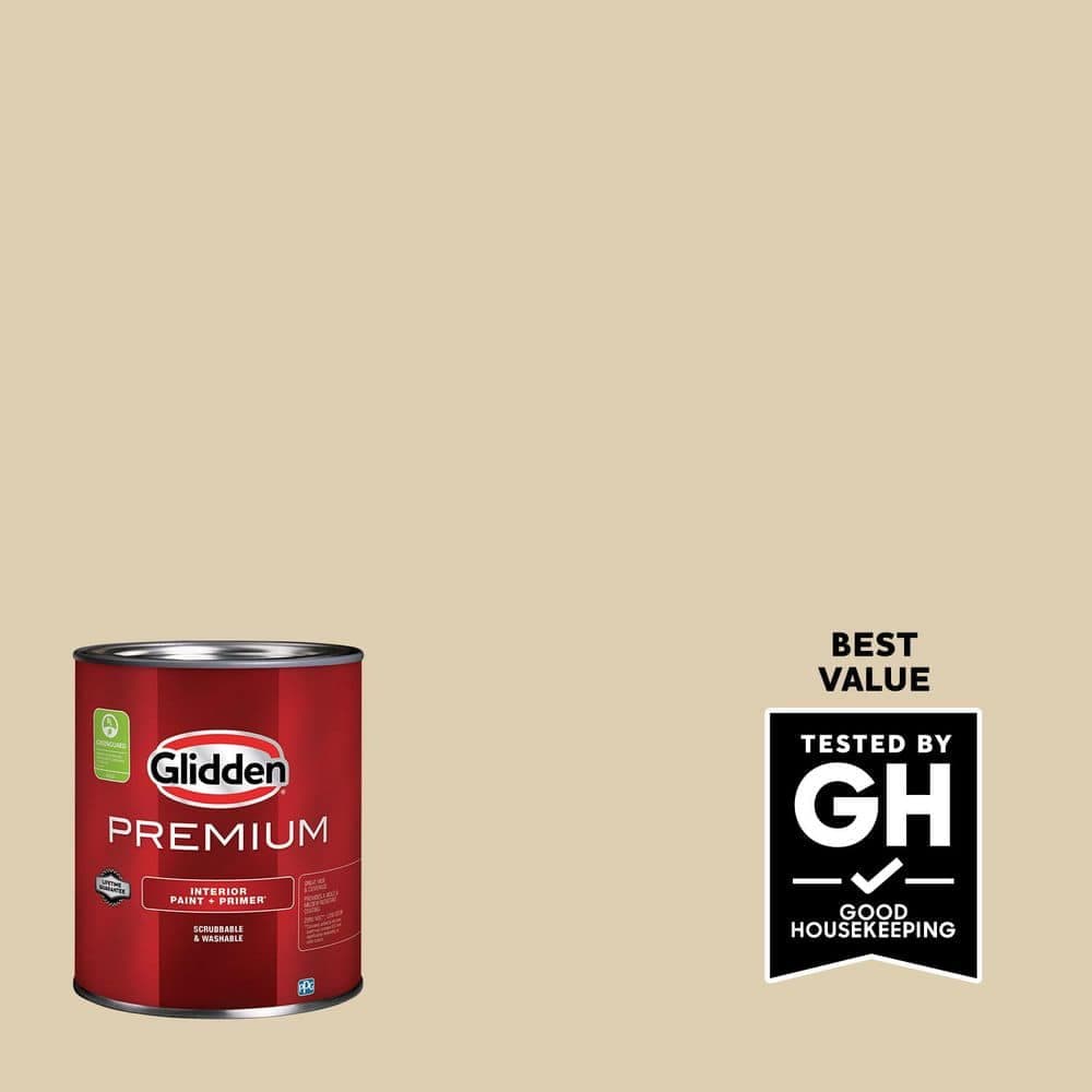 Glidden Premium 1 qt. PPG1098-3 Sand Fossil Flat Interior Latex Paint