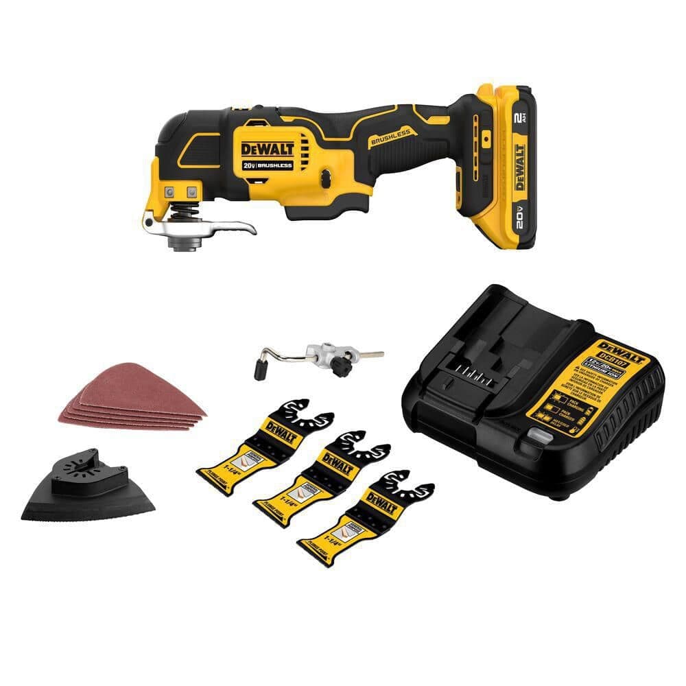 DEWALT 20V MAX XR Cordless Brushless 3-Speed Oscillating Multi Tool with (1) 20V 2. 0Ah Battery and Charger