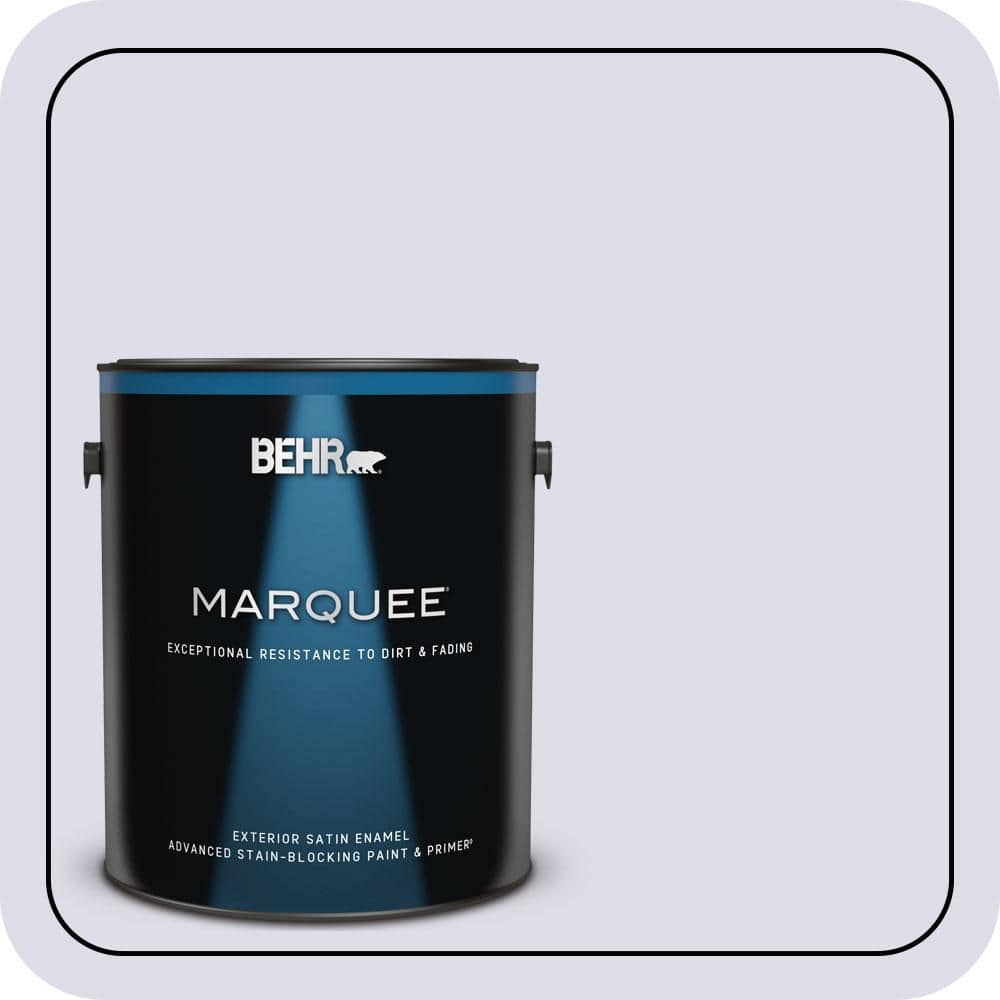 BEHR MARQUEE 1 gal. #640C-1 Hosta Flower Satin Enamel Exterior Paint & Primer