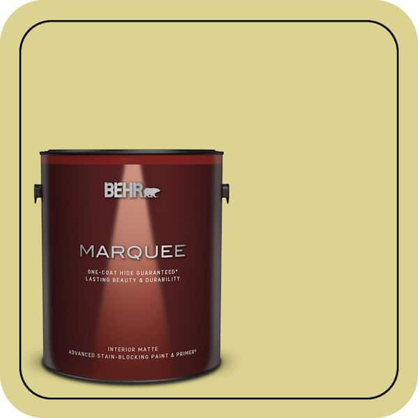 BEHR MARQUEE 1 gal. #T17-16 Thats My Lime Matte Interior Paint & Primer (2)