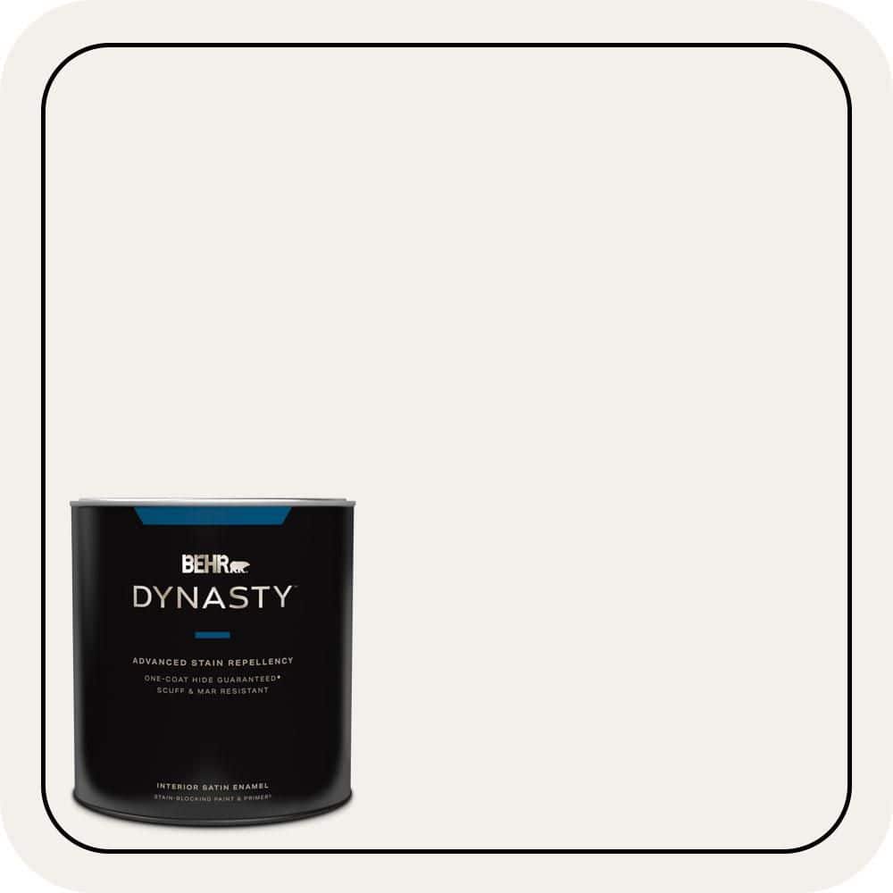 BEHR DYNASTY 1 qt. #PWN-15 Silk Pillow Satin Enamel Interior Stain-Blocking Paint and Primer