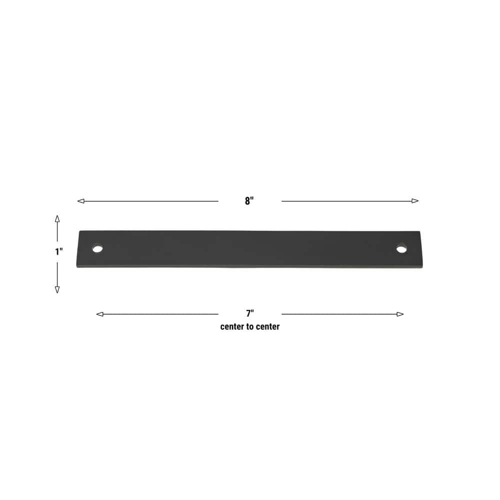 GLIDERITE 8 in. Squared Cabinet Backplate 7 in. Center to Center, 8342-178-MB (2)
