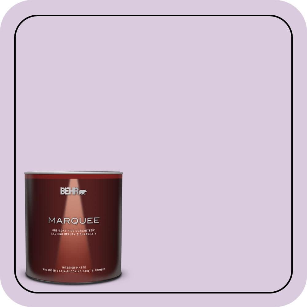 BEHR MARQUEE 1 qt. #660C-2 Violet Mist Matte Interior Paint & Primer