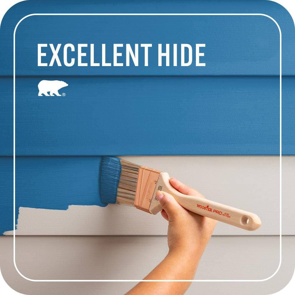 BEHR PREMIUM PLUS 1 gal. #S-G-560 Jazz Blue Flat Exterior Paint & Primer (3)