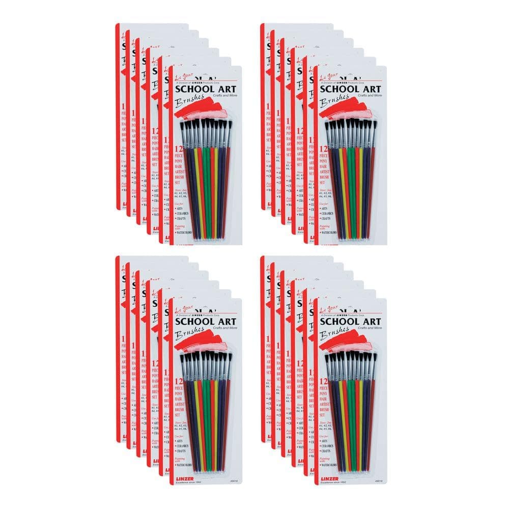 Le Jour 12-Piece Pony Hair Artist Brush Set (24-Pack) (1)