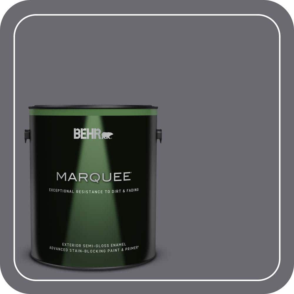 BEHR MARQUEE 1 gal. #T16-15 Charcoal Plum Semi-Gloss Enamel Exterior Paint & Primer