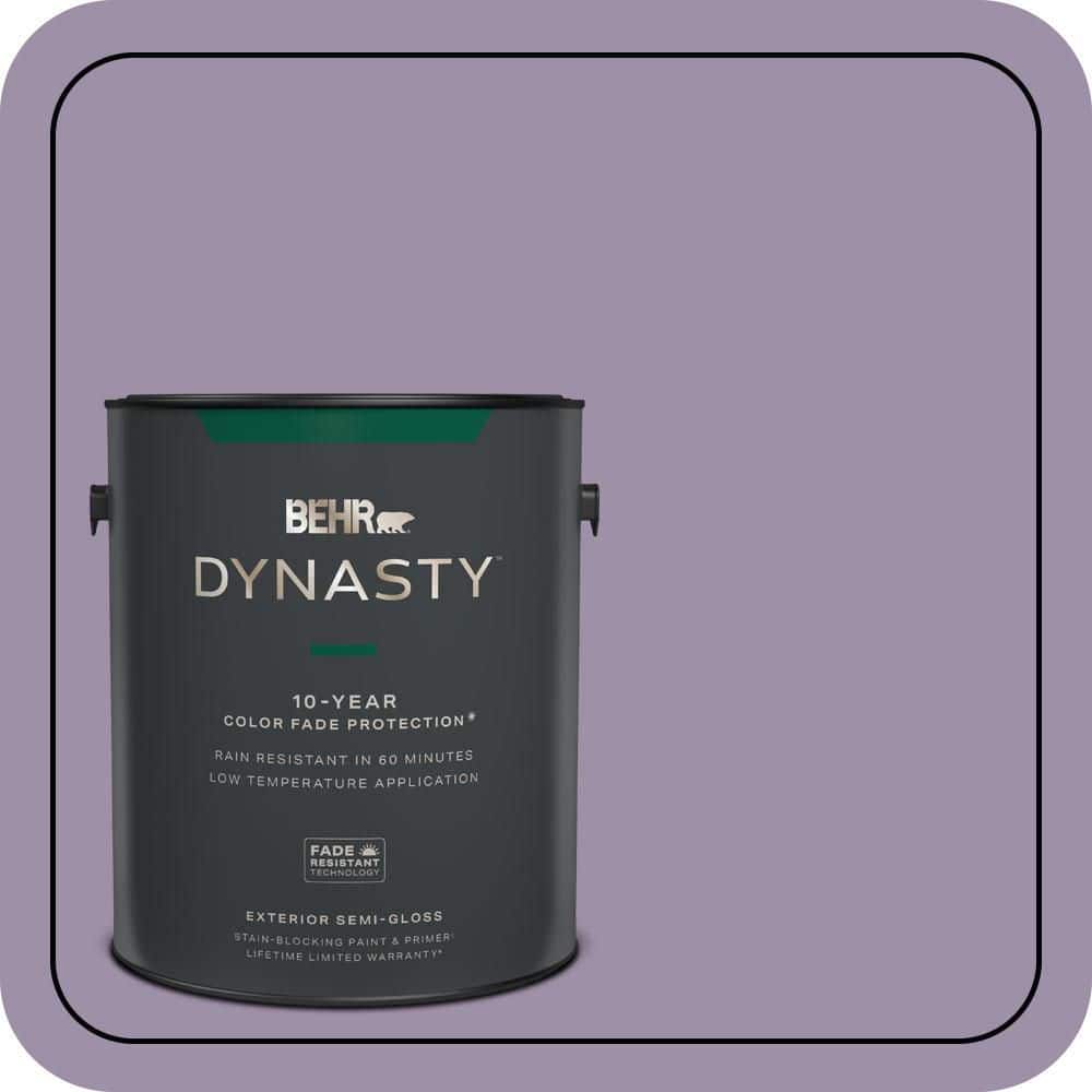 BEHR DYNASTY 1 gal. #S100-4 Ancestry Violet Semi-Gloss Enamel Exterior Stain-Blocking Paint & Primer
