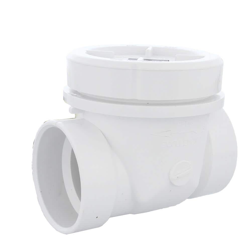 JONES STEPHENS PVC Backwater Valve with Extension Kit and Plastic Lid for Drainage Systems (4)