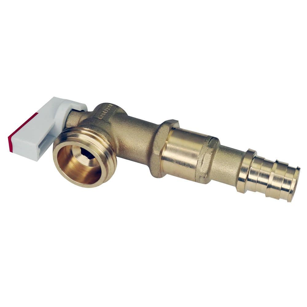 Everbilt 1/2 in. Brass PEX-A Barb x 3/4 in. Male Hose Thread Washing Machine Valve (1/4 Turn) (1)