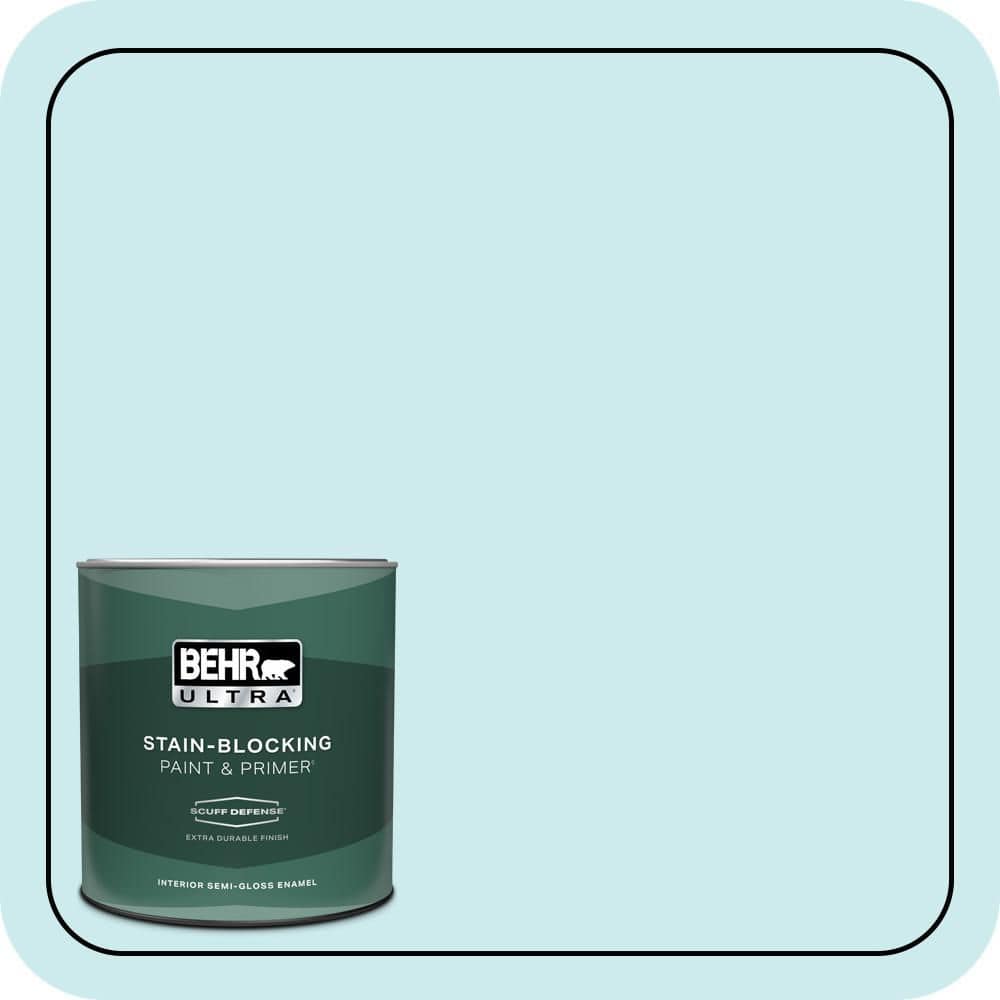 BEHR ULTRA 1 qt. #520C-2 Fountain Spout Extra Durable Semi-Gloss Enamel Interior Paint & Primer