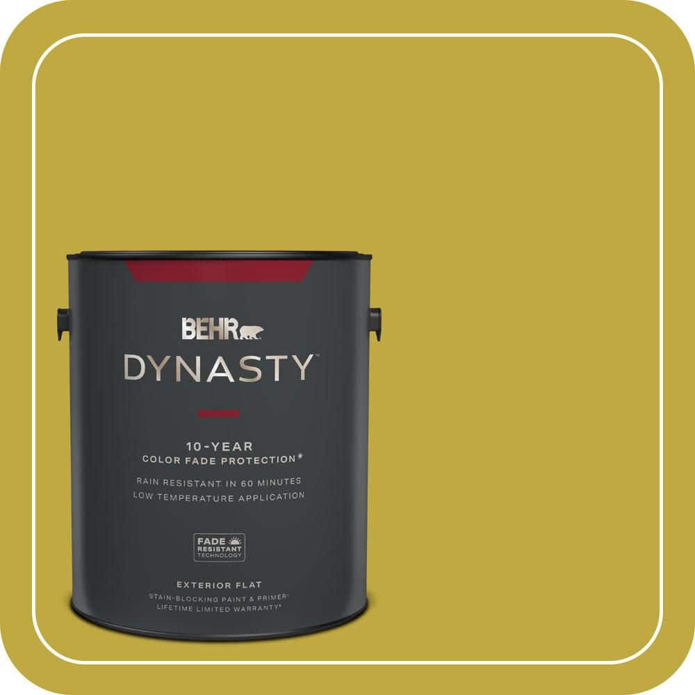 BEHR DYNASTY 1 gal. #P330-6 Margarita Flat Exterior Stain-Blocking Paint & Primer