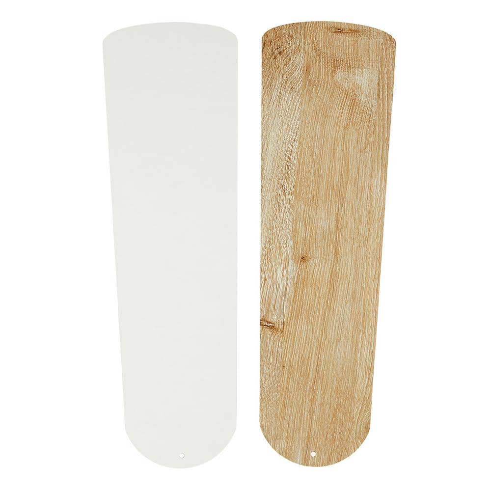 Commercial Electric 42 in. White/Oak Indoor Reversible Replacement Fan Blades (5-Pack) (2)