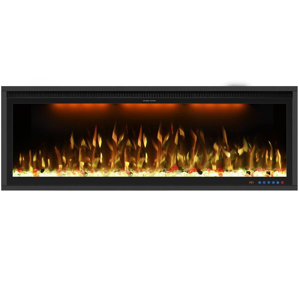 Delandgrand 48 in. Smart Electric Fireplace, Recessed and Wall Mount Fireplace, 1-9H Timer, 507 Color Combinations (1)