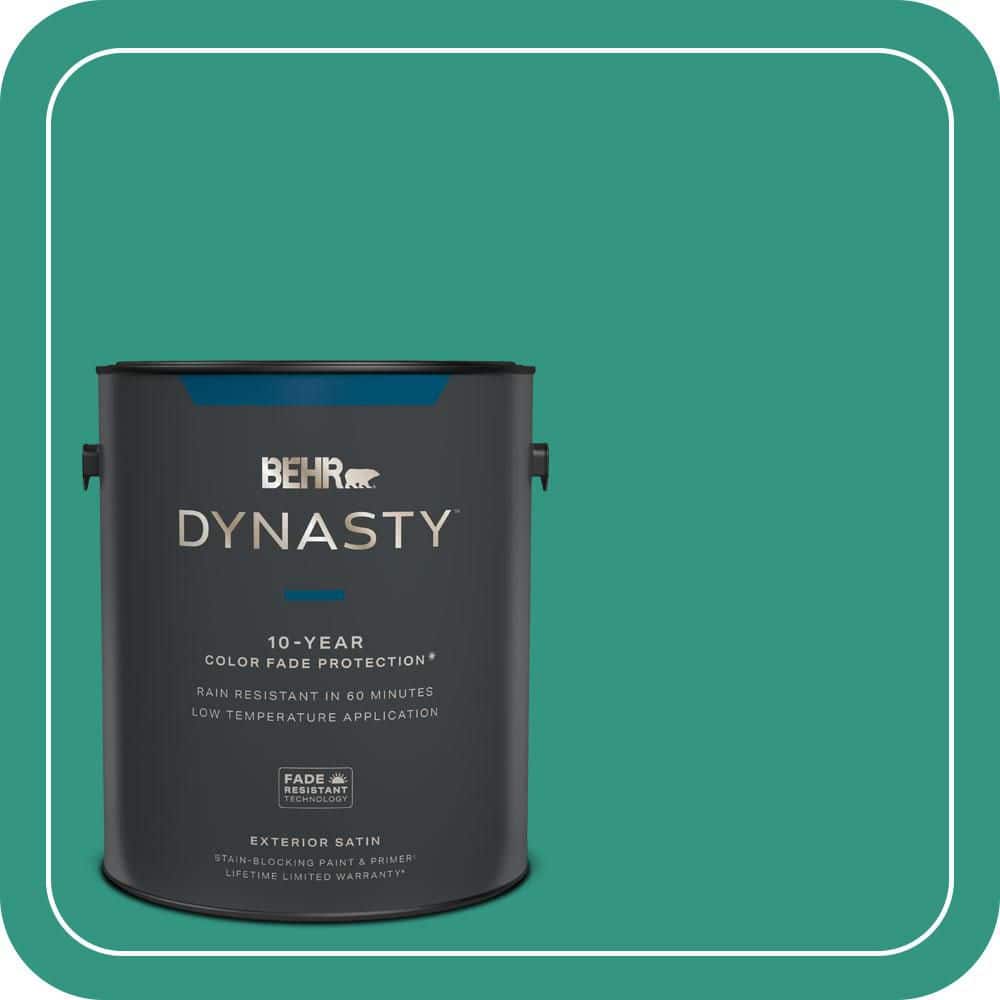 BEHR DYNASTY 1 gal. #P440-6 Esmeralda Satin Enamel Exterior Stain-Blocking Paint & Primer