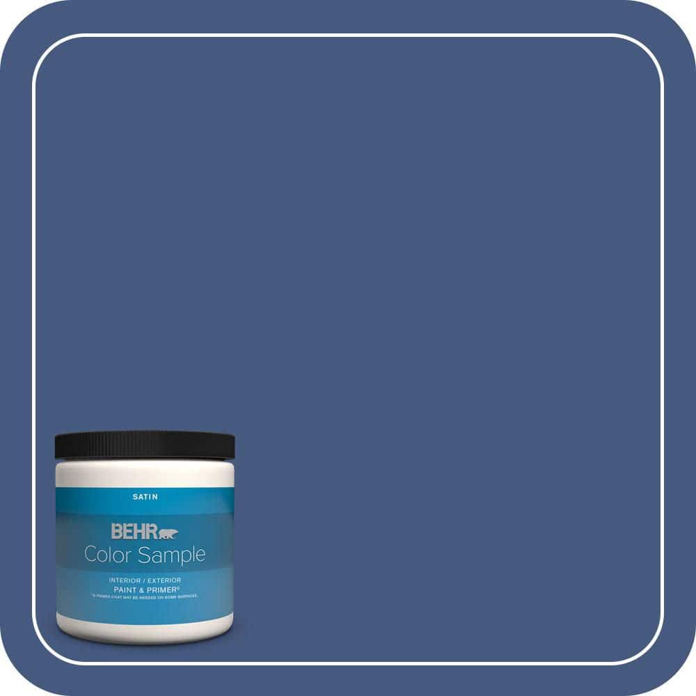BEHR PREMIUM PLUS #M540-7 Optimum Blue Flat Low Odor & Primer (1)