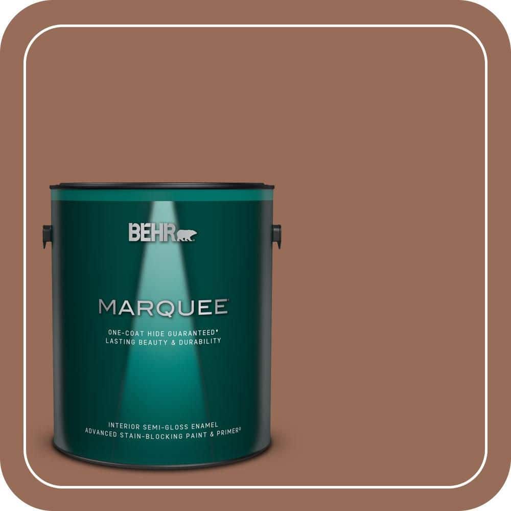 BEHR MARQUEE 1 gal. #S200-6 Timeless Copper One-Coat Hide Semi-Gloss Enamel Interior Paint & Primer