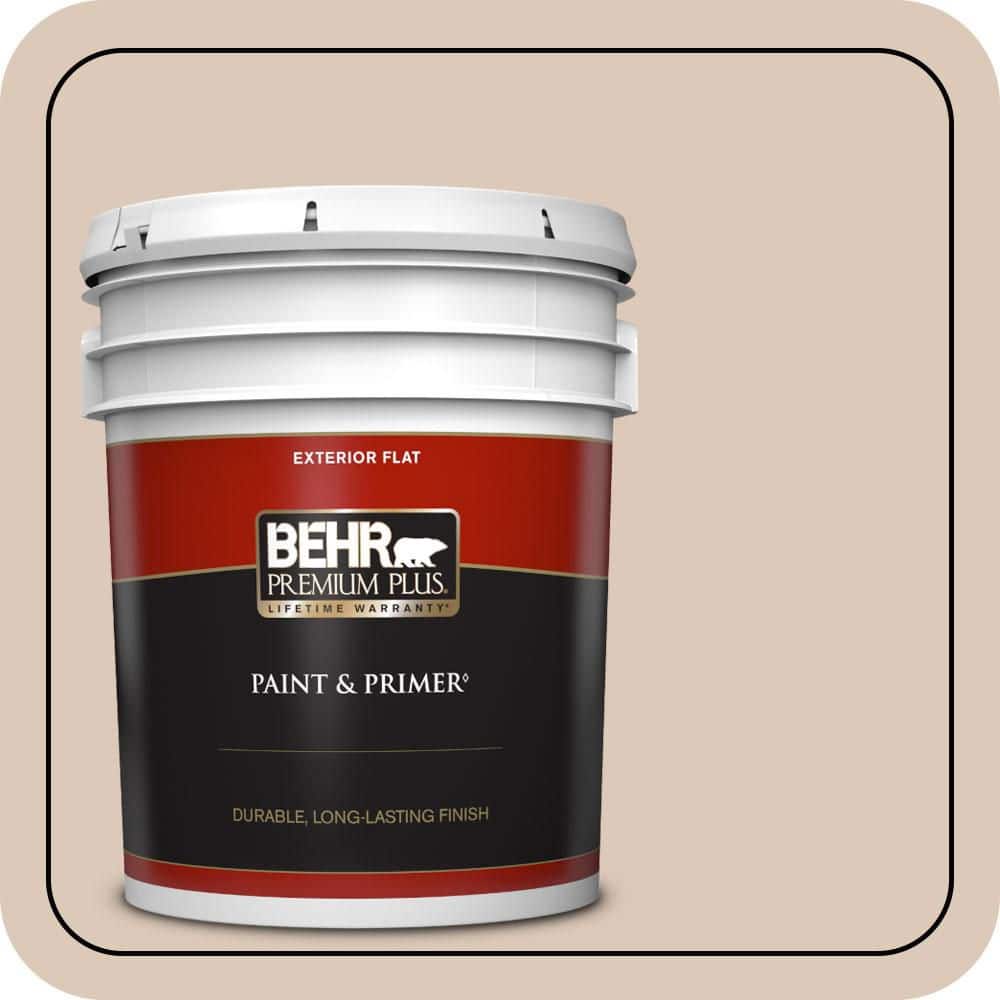 BEHR PREMIUM PLUS 5 gal. #MQ3-09 Loft Light Flat Exterior Paint & Primer