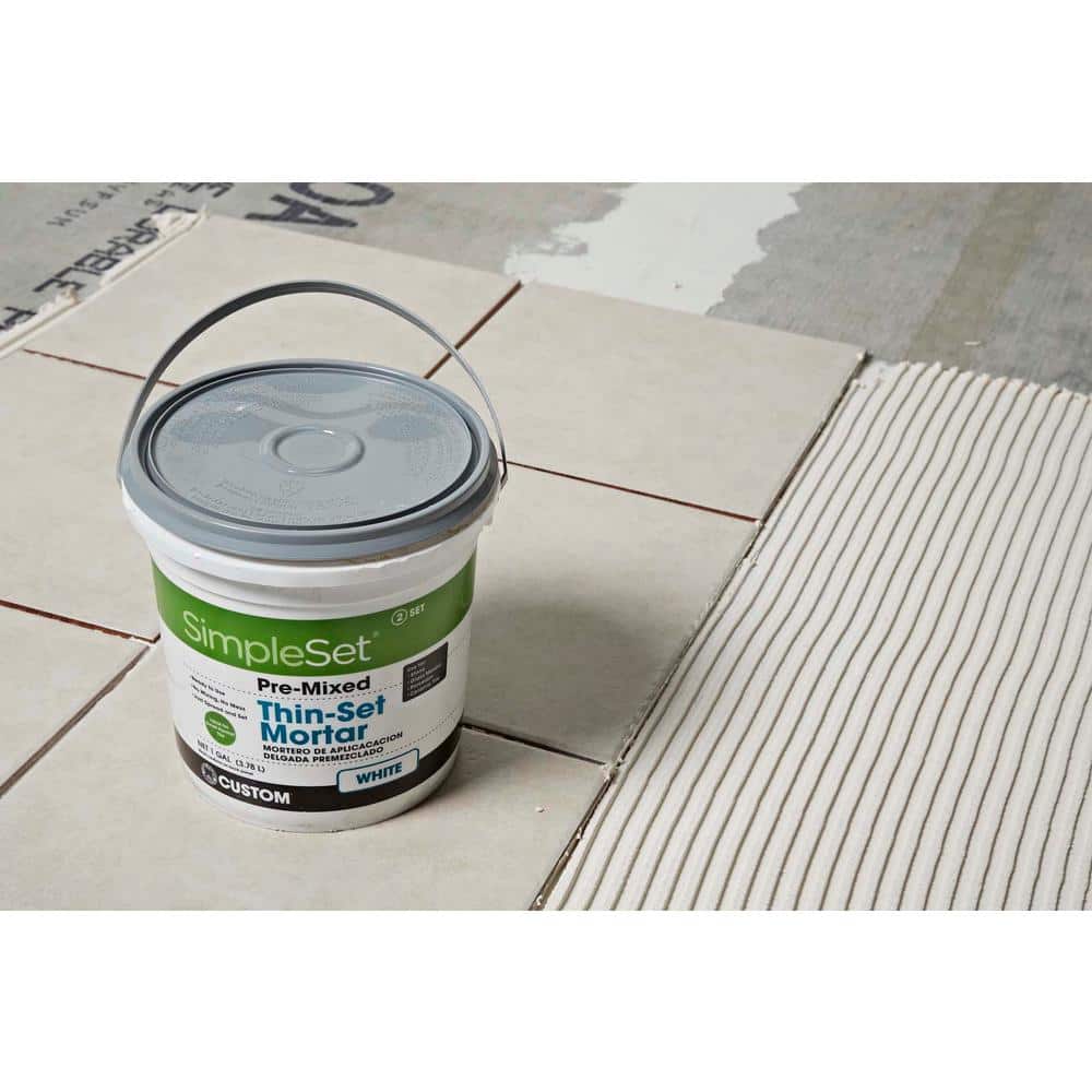 Custom Building Products SimpleSet 3 1/2 Gal. White Premixed Thinset Mortar (3)