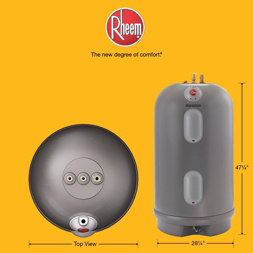 Rheem Marathon 50 Gal. Short 4500-Watt Double Element Non Metallic Electric Water Heater with Lifetime Warranty (2)