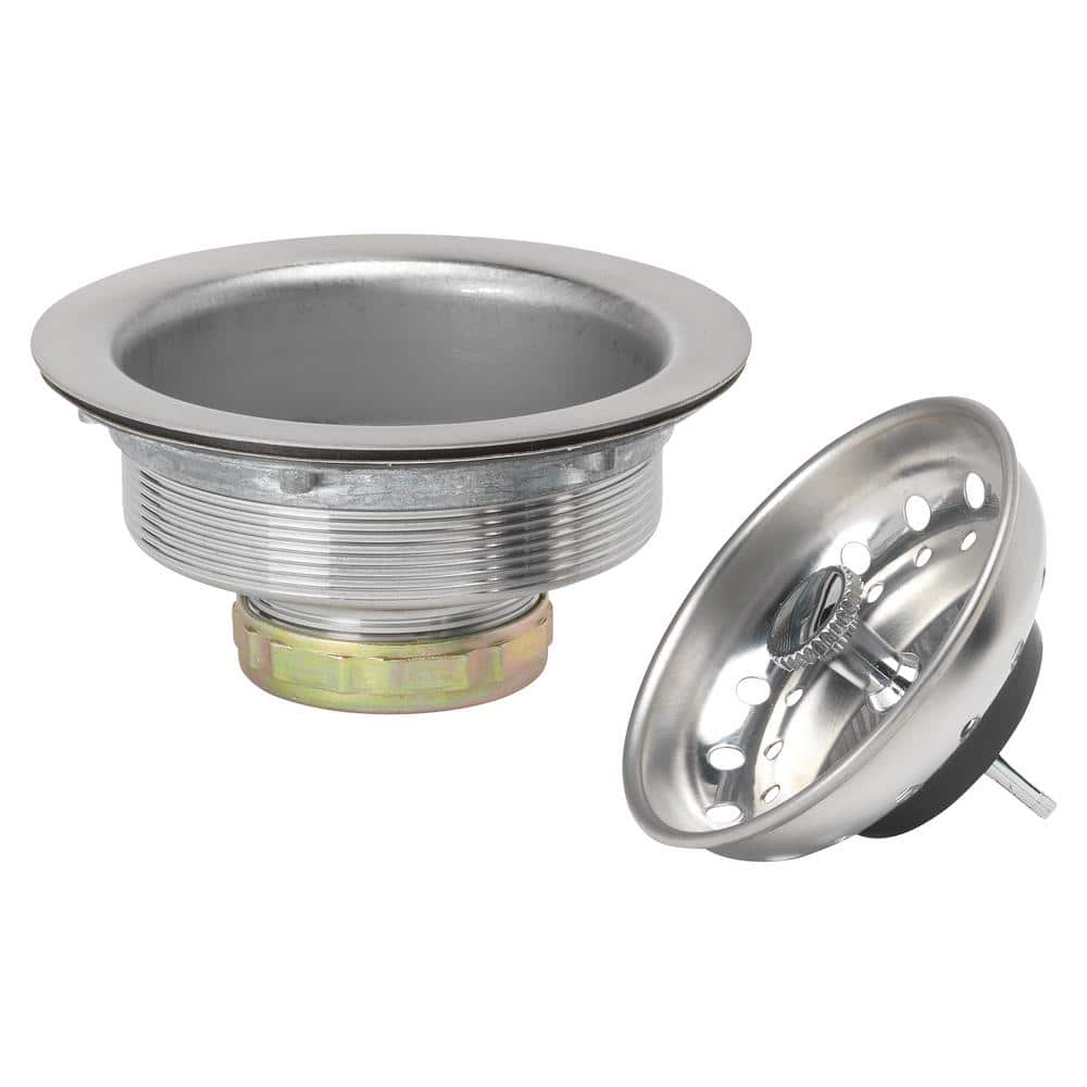 Glacier Bay 3/4 in. Standard Post Sink Strainer Brushed Steel