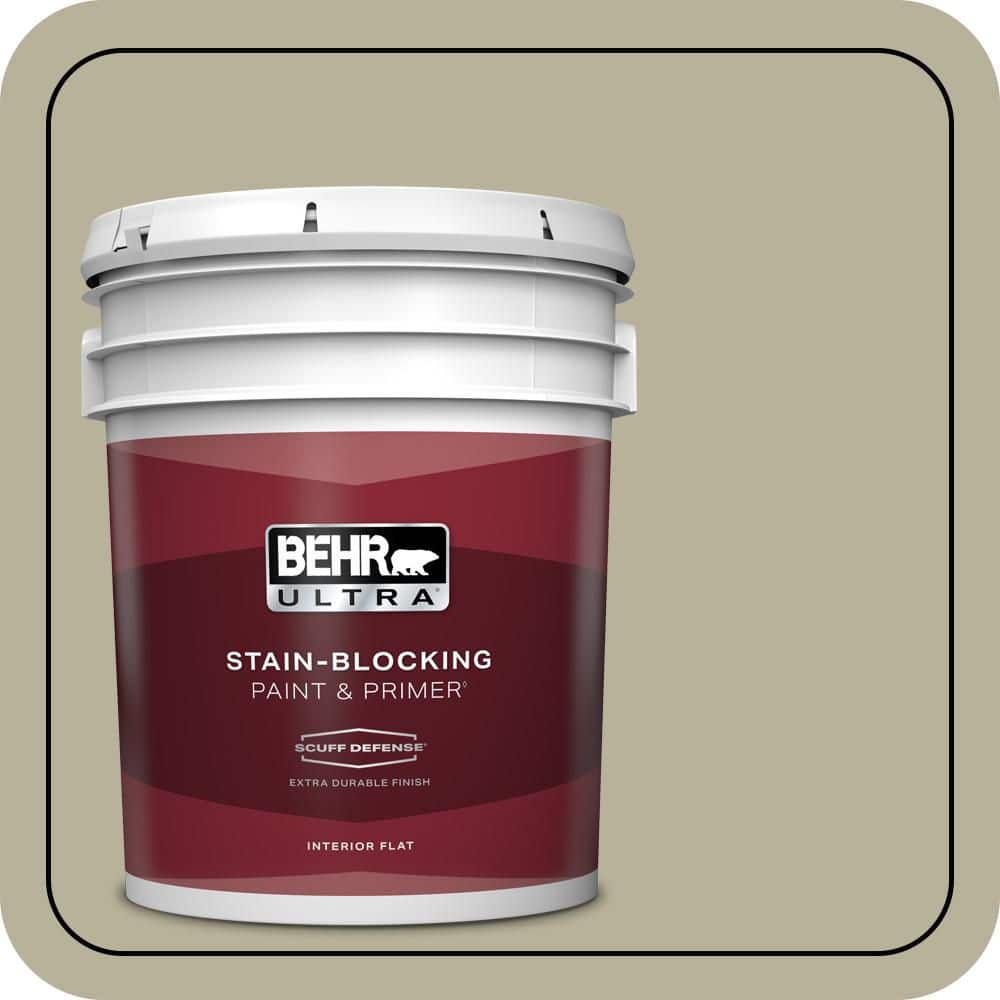 BEHR ULTRA 5 gal. #N340-3 Bonsai Pot Extra Durable Flat Interior Paint & Primer