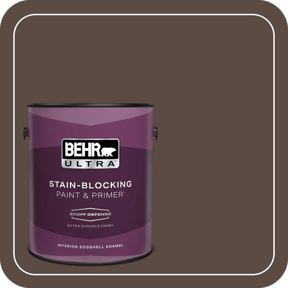 BEHR ULTRA 1 gal. #PMD-91 Iced Espresso Extra Durable Eggshell Enamel Interior Paint & Primer