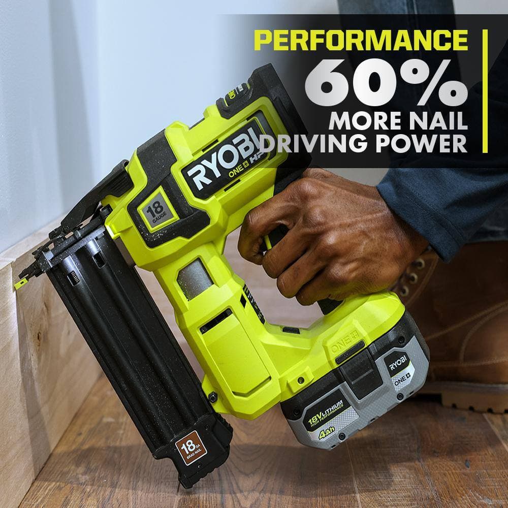 RYOBI ONE+ HP 18V 18-Gauge Brushless AirStrike Brad Nailer with ONE+ HP 18V Brushless Cordless Compact 6-1/2 in. Circular Saw (3)