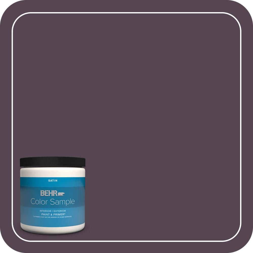 BEHR PREMIUM PLUS 8 oz. #680F-7 Baritone Satin Enamel Interior/Exterior Paint & Primer Color Sample