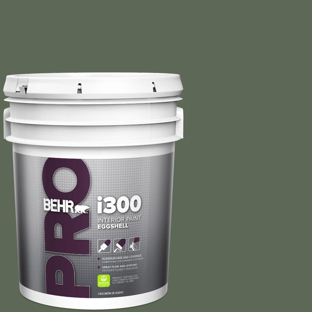BEHR PRO 5 gal. #MQ6-15 Less Travelled Eggshell Interior Paint