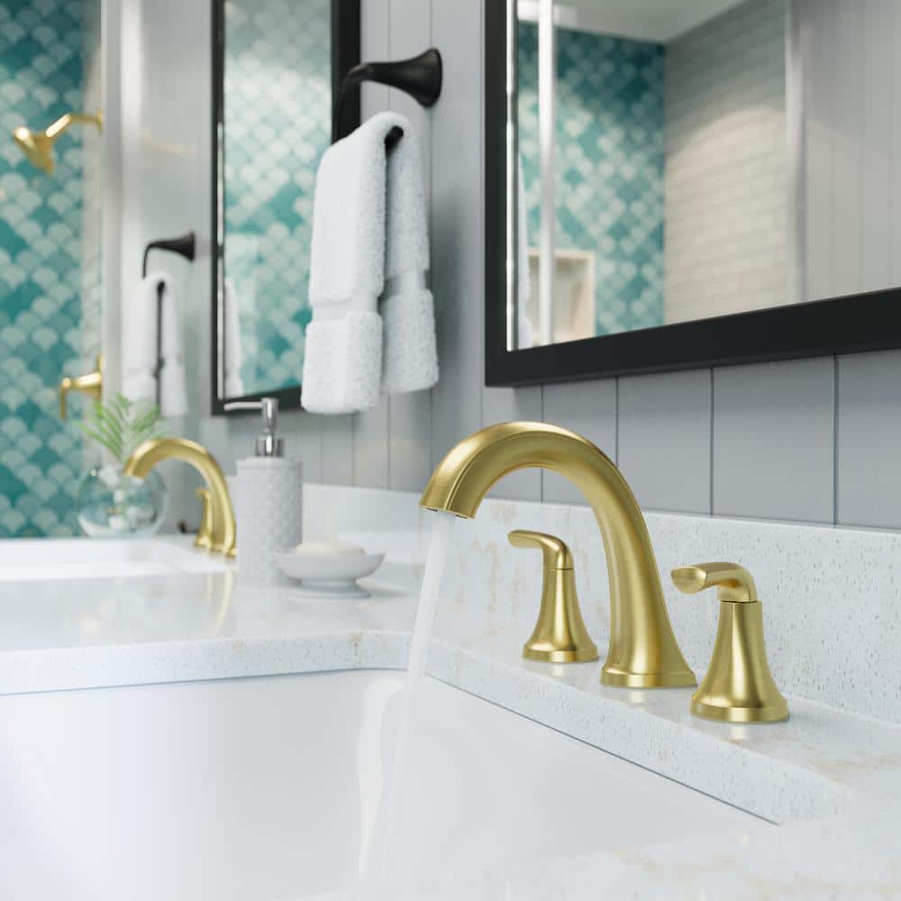 Pfister Ladera 8 in. Widespread Double Handle Bathroom Faucet in Brushed Gold (3)