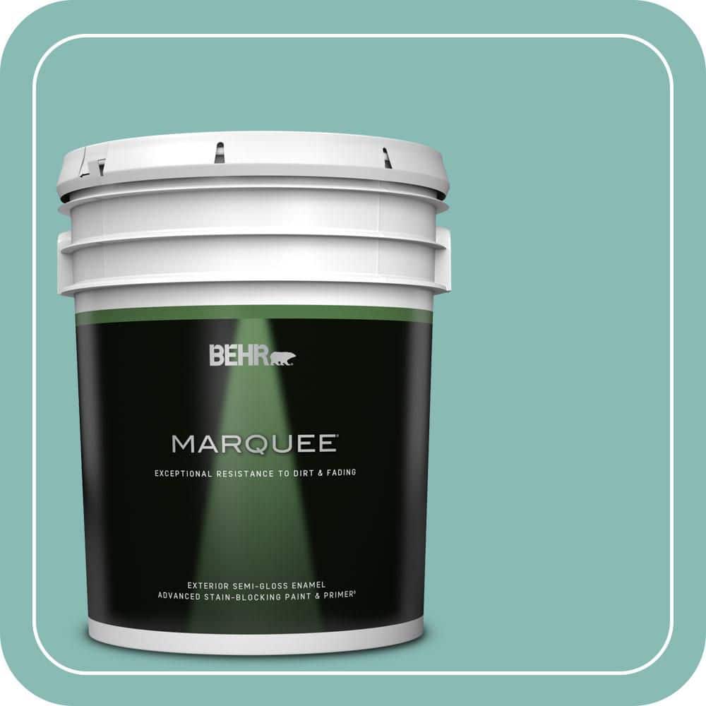 BEHR MARQUEE 5 gal. #T14-1 Ocean Liner Semi-Gloss Enamel Exterior Paint & Primer