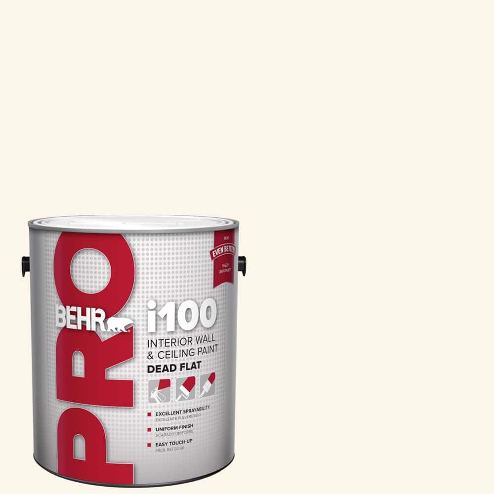BEHR PRO 1 gal. #OR-W15 Sleek White Dead Flat Interior Paint (1)
