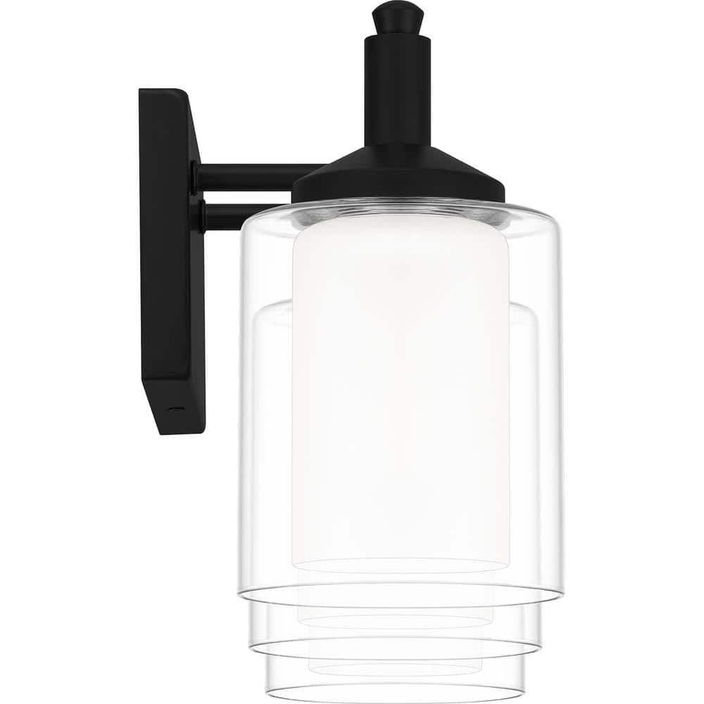 DSI LIGHTING Jaylin 22 in. 3-Light Matte Black Vanity Light with Clear and Frosted Glass Shades (4)