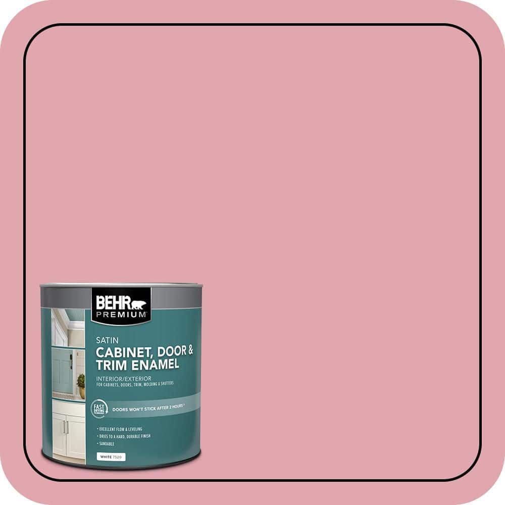 BEHR PREMIUM 1 qt. #M150-3 Apple Blossom Satin Enamel Interior/Exterior Cabinet, Door & Trim Paint (1)