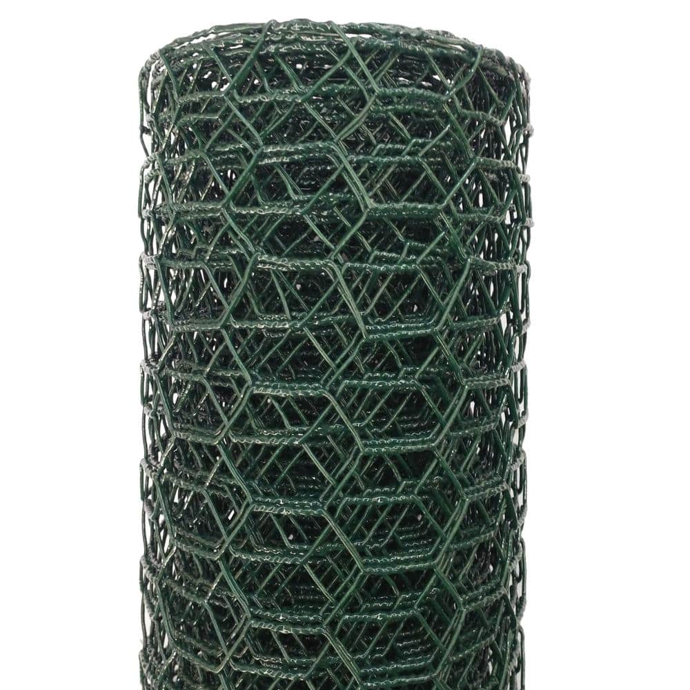 Acorn Hardware 1 in. x 24 in. x 25 ft. Vinyl Coated Galvanized Steel Poultry Netting in Green