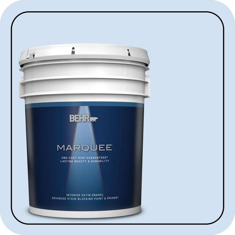 BEHR MARQUEE 5 gal. #P530-1 Loyal Satin Enamel Interior Paint & Primer