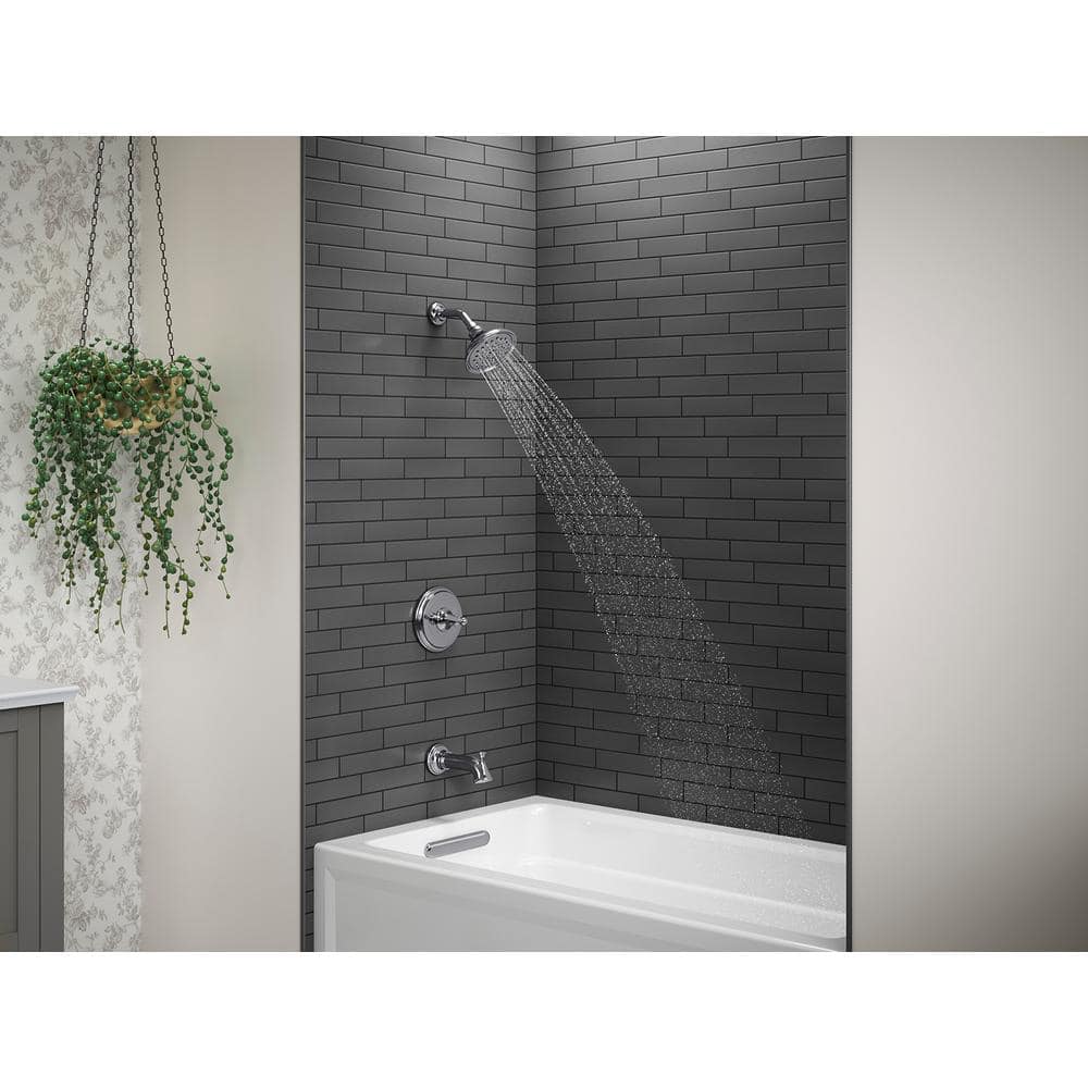 KOHLER Capilano Single-Handle 3-Spray Tub and Shower Faucet in Polished Chrome (Valve Included) (3)