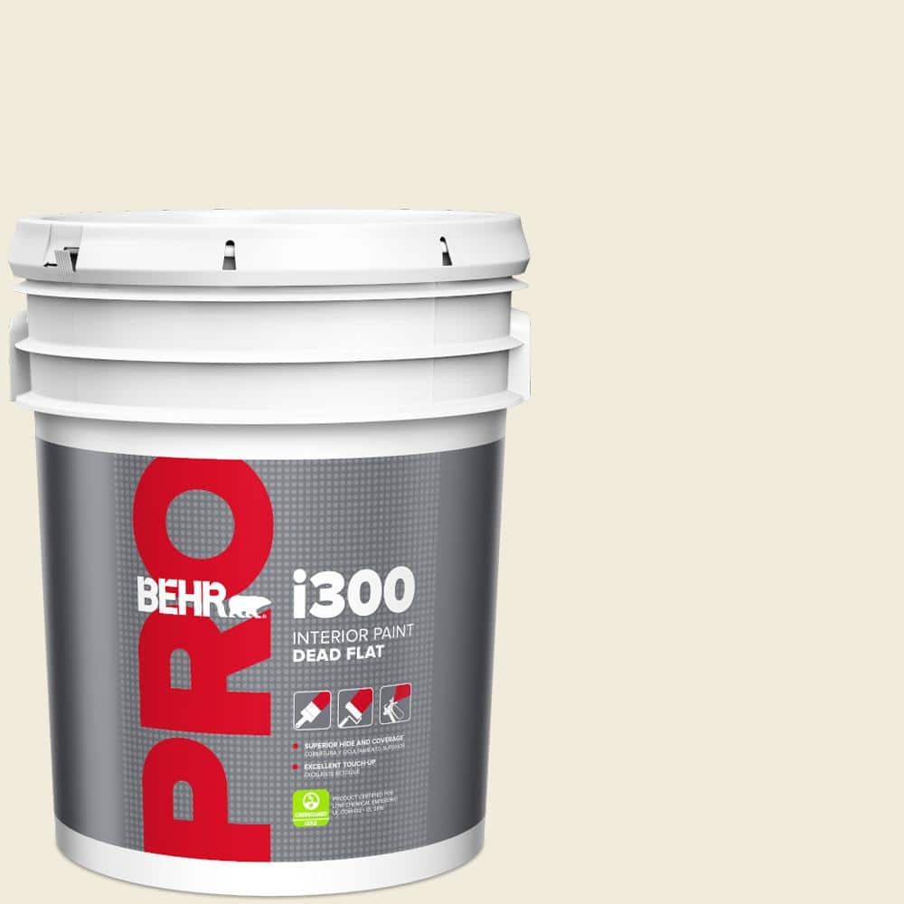 BEHR PRO 5 gal. #ECC-42-2 Cotton Ridge Dead Flat Interior Paint