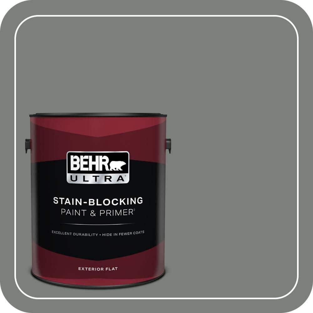 BEHR ULTRA 1 gal. #MQ6-20 Coastal Storm Flat Exterior Paint & Primer