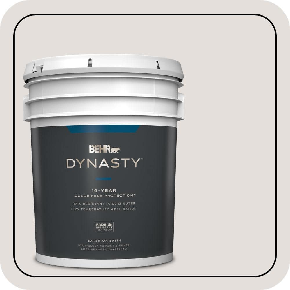 BEHR DYNASTY 5 gal. #MQ3-03 Pink Chalk Satin Enamel Exterior Stain-Blocking Paint & Primer