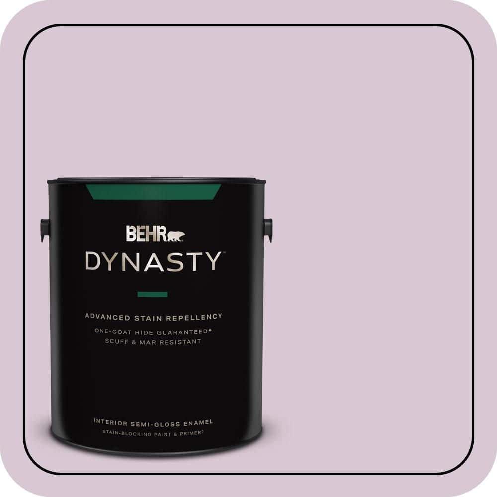 BEHR DYNASTY 1 gal. #S110-2 Orchid Haze Semi-Gloss Enamel Interior Stain-Blocking Paint & Primer